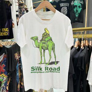 SILK R0AD PROMO VINTAGE STYLE WASHED WHITE TSHIRT